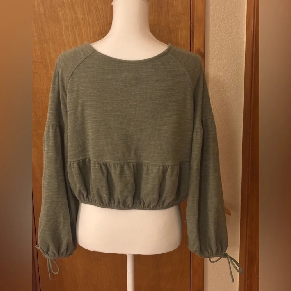 Aerie Endless Summer Cotton Blend Cropped Sweatshirt - Picture 4 of 10